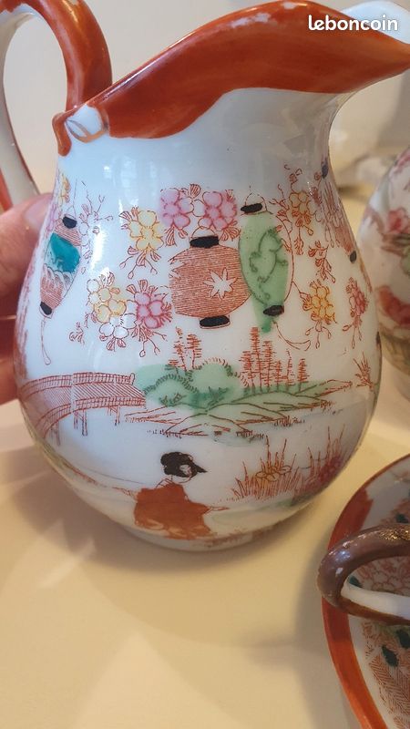 2 carafes et une tasse à thé motifs chinois (image 3)