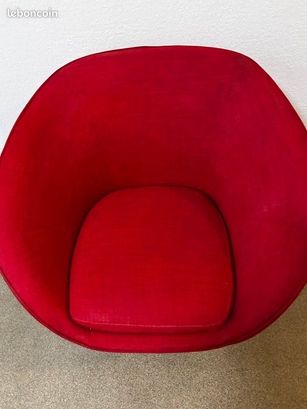 Lot de fauteuils et chaises vintage année 70 (image 9)