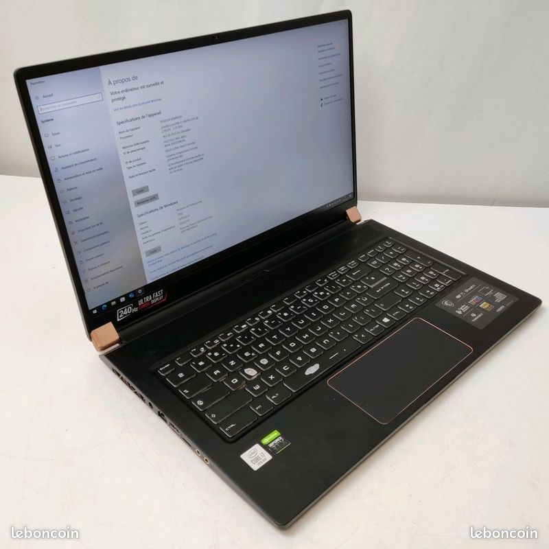 Ordinateur gaming MSI GS75 Stealth 10SF Core i7 RTX 2070 Max-Q