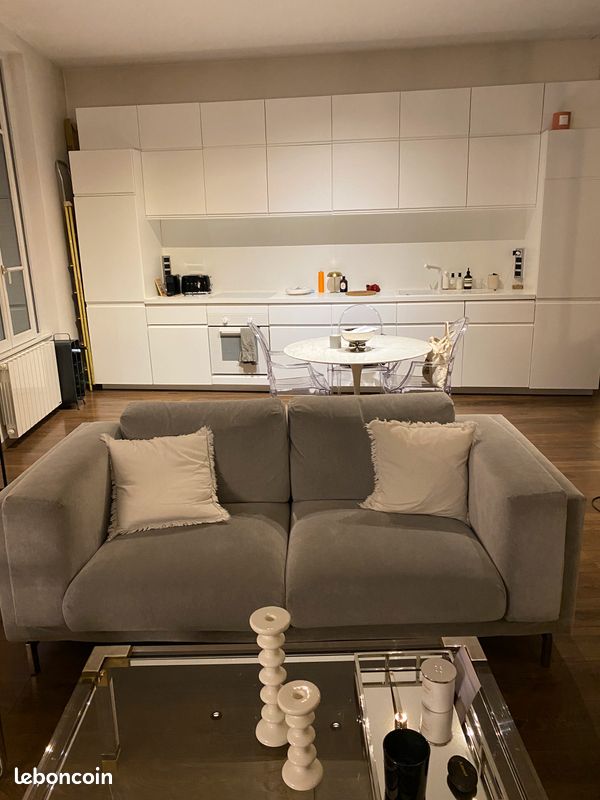 Canapé IKEA gris (image 1)