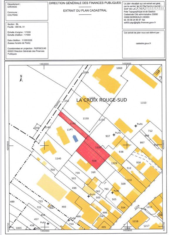 Terrain constructible · à Coutras · 55 000 €