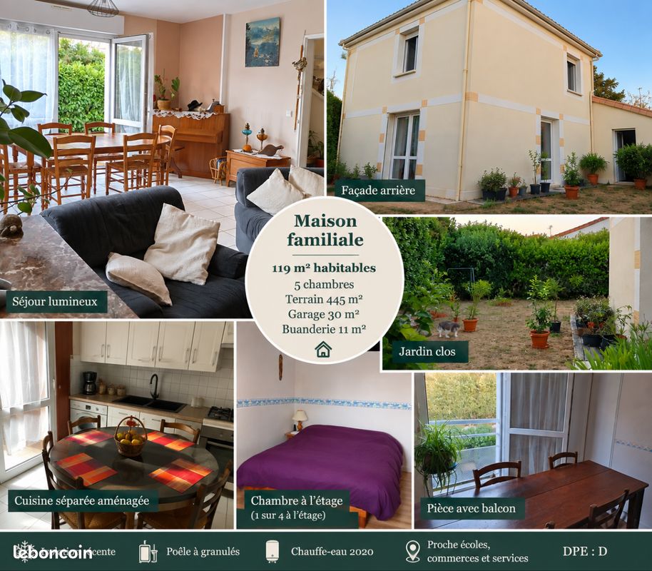 Maison 7 pièces 119 m² · à Montmorillon · 119 m² · 165 000 €