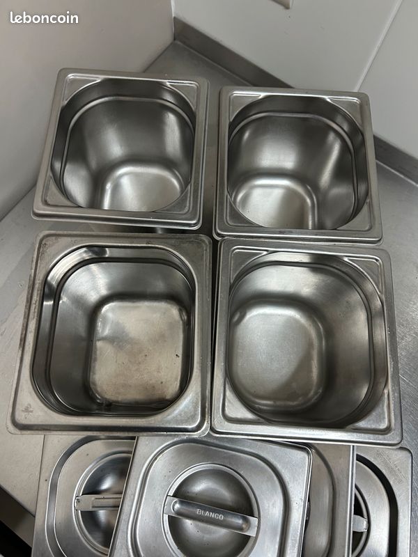 Lot de 4 bacs inox (image 1)
