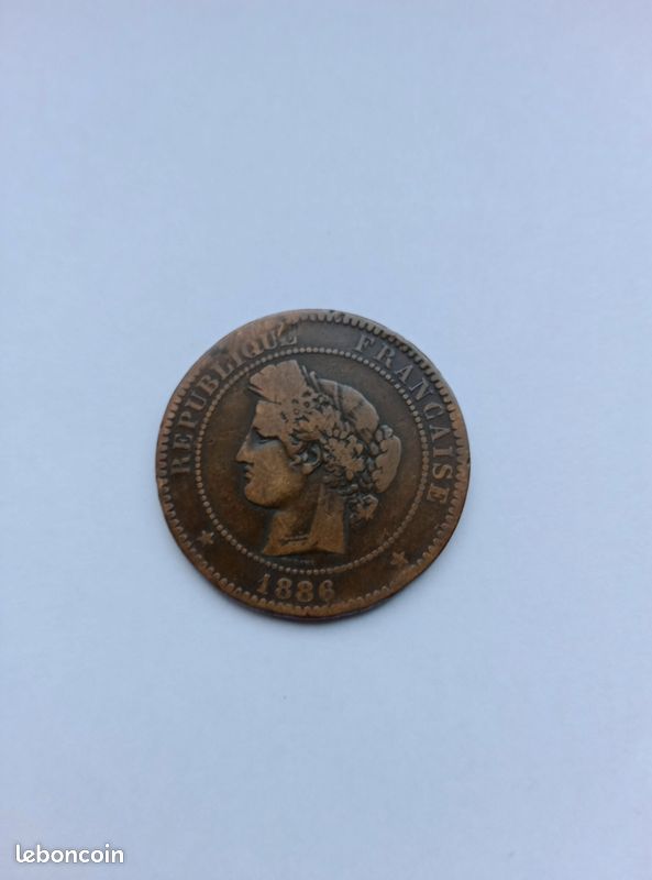 10 centimes Cérès 1886 A - rare et qualité TB (image 3)