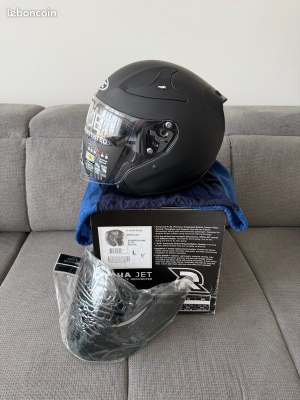 Casque moto jet Hjc Rpha jet neuf taille L noir mat (image 2)