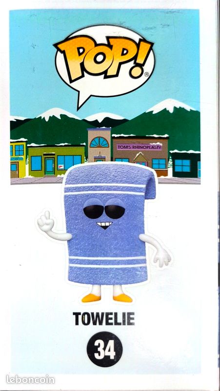 Funko Pop South Park Towelie 34 – Flocked, Amazon Exclusive (neuf)