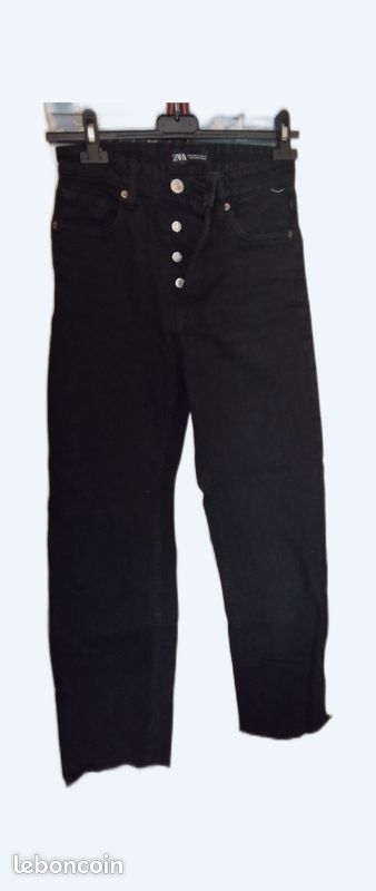 Pantalon jean Zara noir (image 1)