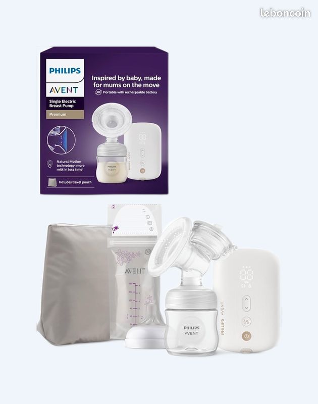 Philips Avent tire lait électrique
Tire-lait électrique double rechargeable (image 1)