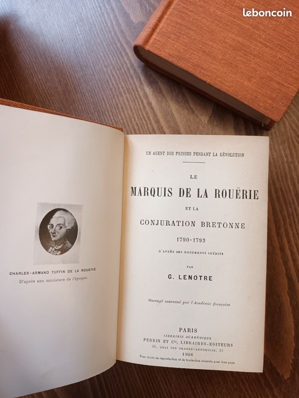 Lot de 6 livres anciens, de G. Lenotre, édition 1906 (image 4)