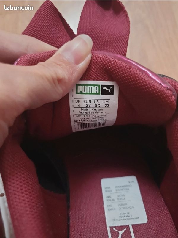 Basket Puma heart patent bordeau (image 4)