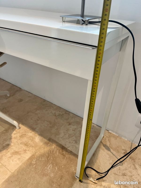 Console / bureau IKEA BESTÅ BURS – blanc laqué – 180 x 40 cm (image 3)