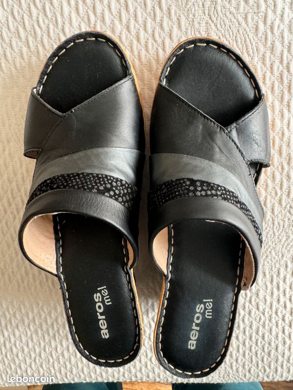 Sandale noire aeros Mel (image 2)