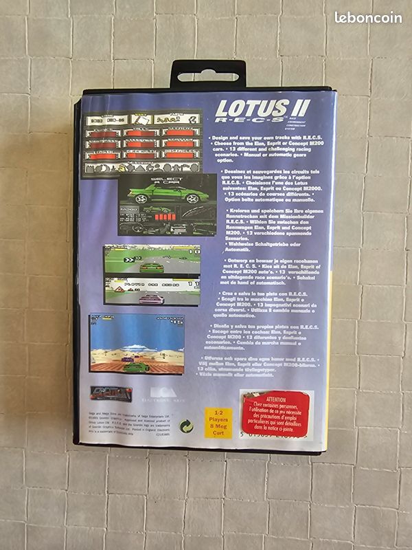 Lotus II (2) R.E.C.S (RECS) - Sega Megadrive - PAL EUR