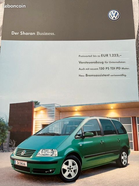 Catalogue Volkswagen Sharan Business de 2003, 6 pages, en allemand (image 1)