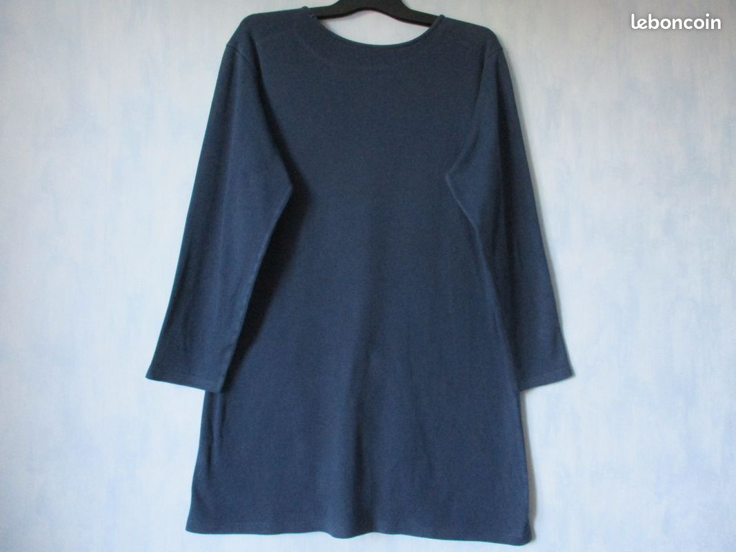 Big Tee shirt en coton bleu marine - Taille 46 (image 3)