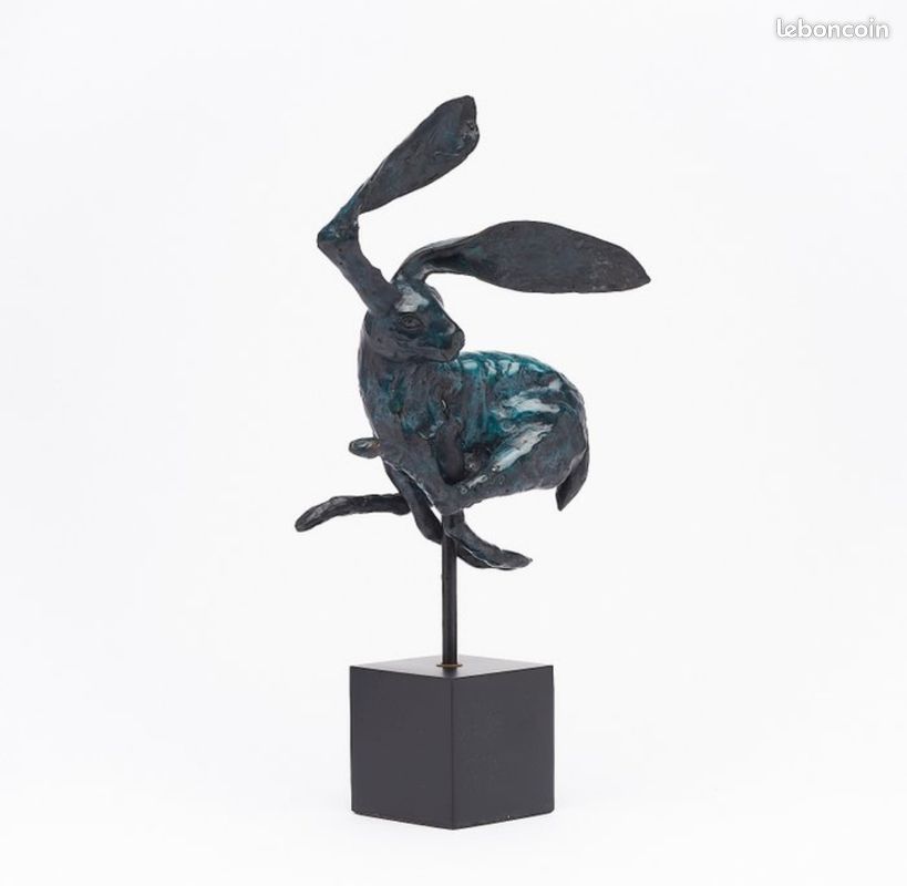 Sculpture Bronze Lièvre (image 4)