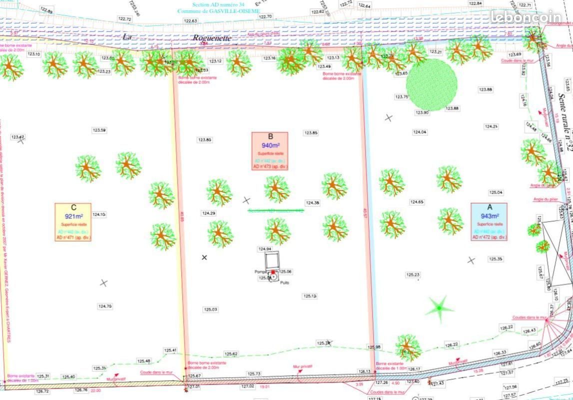 Terrain 940 m² Gasville Oiseme · à Gasville-Oisème · 127 200 €