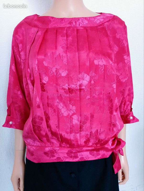 Blouse Fluide Rose Fleurie Kitri Avec Détail Cami - Taille XS/S - Excellent état D'occasion