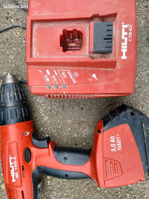 Perceuse visseuse Hilti 22V 125mm SF 4-A22 + B22 5.2 + C4/36-350 + batteries - Reconditionné
