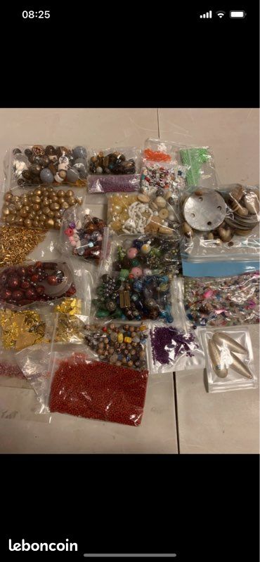 Lot De 30 Perles Vintage Fantaisie En Verre De Murano Et Céramique, Mélange Unique, Occasion