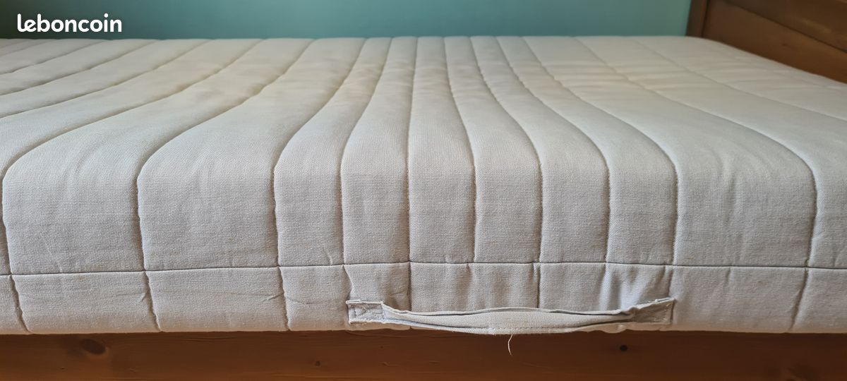 Lit simple 90X200 pin massif IKEA collection Hemnes ton naturel (image 5)
