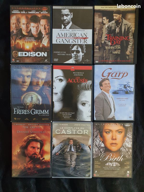 Lot 9 dvd grands films grands acteurs et actrices (image 1)