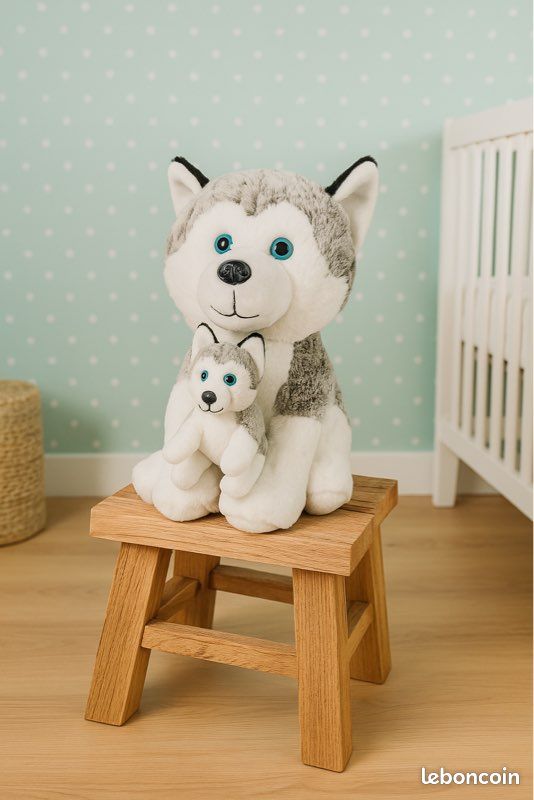 Grosse peluche Husky En très bon état Jeux Jouets