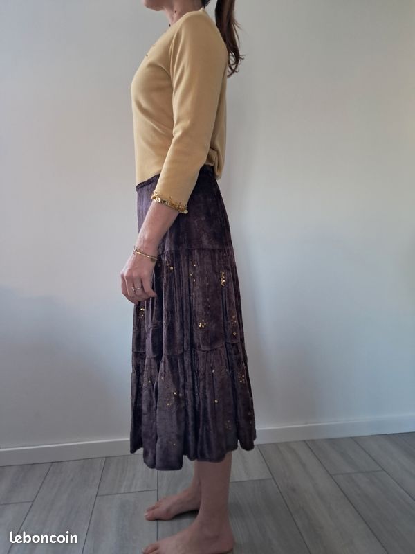 Jupe Manoukian Taille 36 Grise - Style Crayon, Occasion En Très Bon état