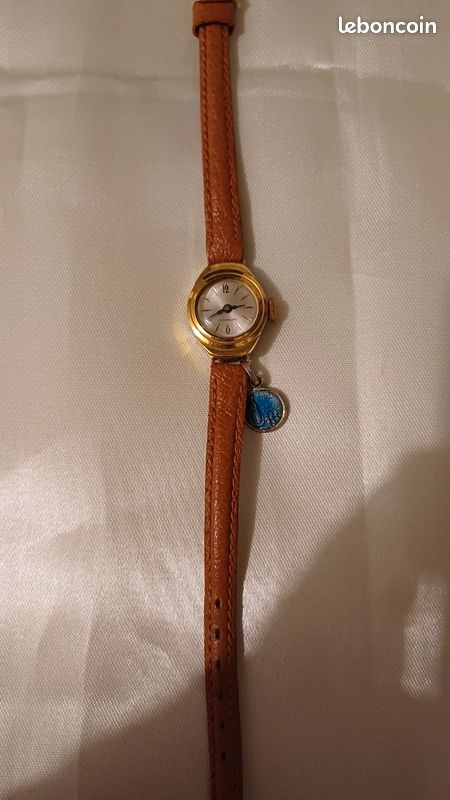 Montre Vintage Femme Lacorda Mécanique Plaqué Or - Cadran Ivoire - Occasion Bon état