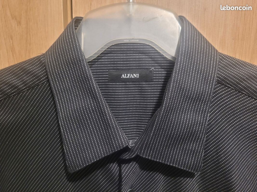 Chemise Homme Alfani Grise Taille XL Neuve Avec étiquettes - Coton, Manches Longues, Coupe Classique
