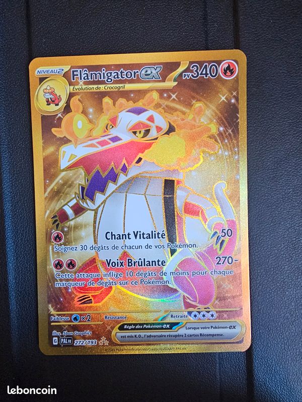 Carte Pokmon 272/193 Flamigator ex gold fr - Collection Carte Pokmon 272/193 Flamigator ex gold fr - Collection
