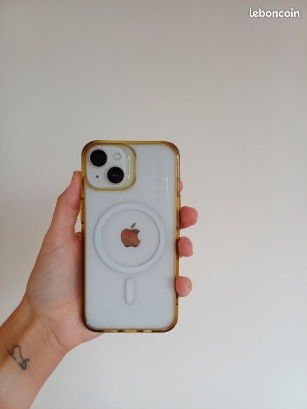 IPhone 14 – 128 Go – Argent – Débloqué tout opérateur + 2 protections offertes (image 2)