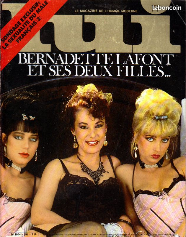 LUI magazine n° 191.../...BERNADETTE LAFONT ET SES 2 FILLES.../...DECEMBRE 1979.../...212 PAGES (image 1)