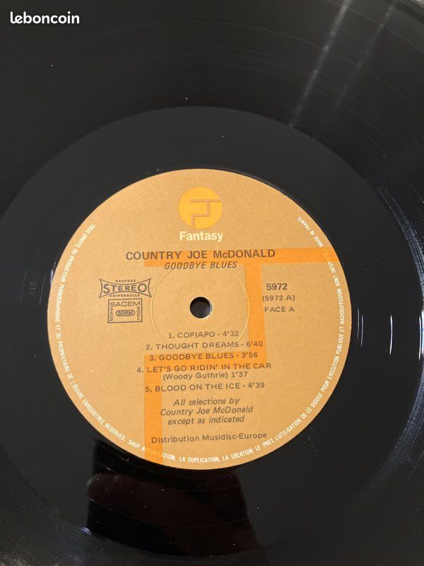 Vinyles Country Joe McDonald – Goodbye Blues (image 3)