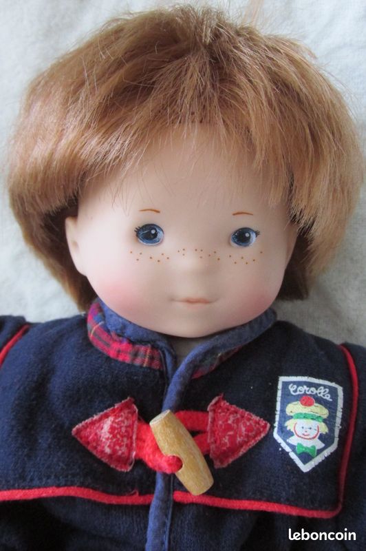 Poupon Corolle Vintage 2001 - Chauve Combinaison Rouge Et Bleue - 20 Cm