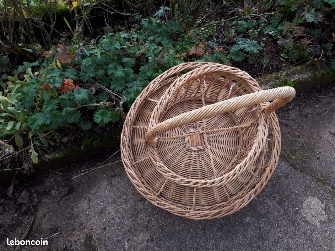 Panier decoratif en osier porte bouteilles (image 1)