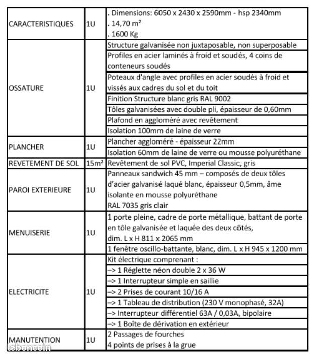 Bungalow prêt à l'emploi Neuf - 14m² (image 5)