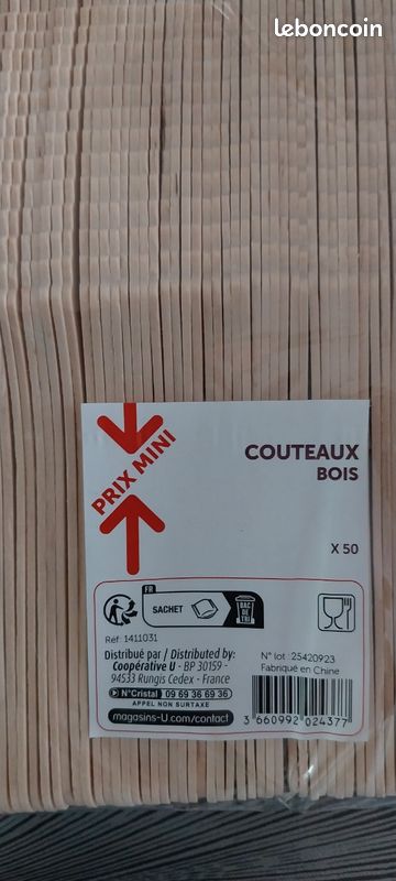 Couverts en bois ( 120 pièces) (image 3)