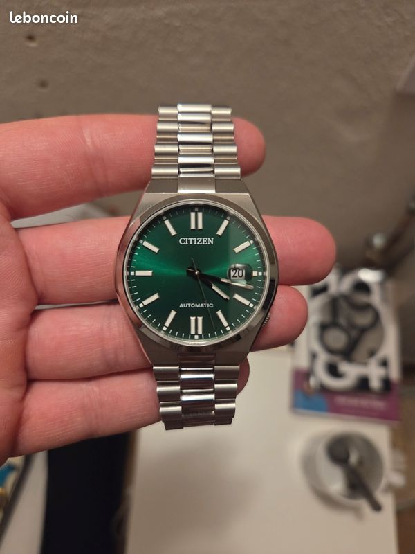 Montre Citizen Tsuyosa Automatique NJ0150-81X - Cadran Vert, Boîtier Acier 40mm, Neuve