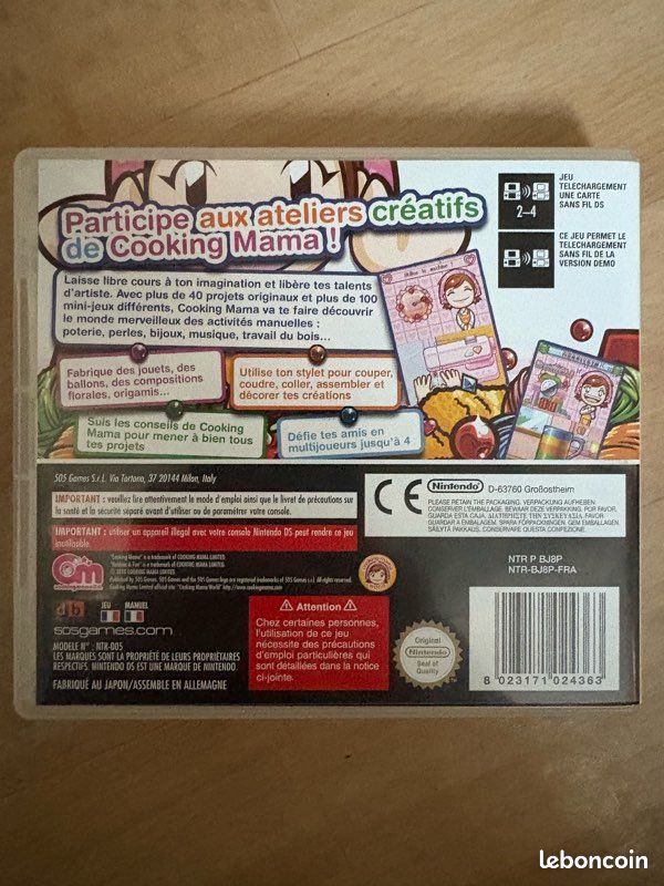 Cooking Mama World: Hobbies & Fun Ateliers Créatifs (Nintendo DS) (image 2)