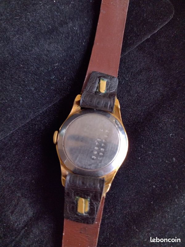 Montre Mécanique Vintage UNISEX NERLEX Plaqué Or - Classique Antichoc Avec Remontage Manuel