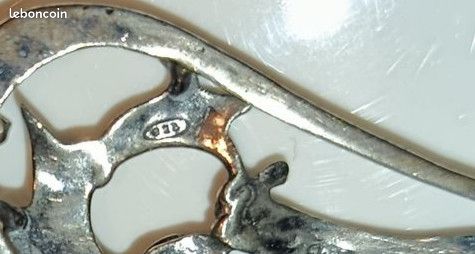 Broche Art Nouveau 1910 1920 Broche Ancienne Argent Massif Chardon Croix De Lorraine - Art Nouveau Années 1910/20, Occasion Broche Argent Massif Chardon