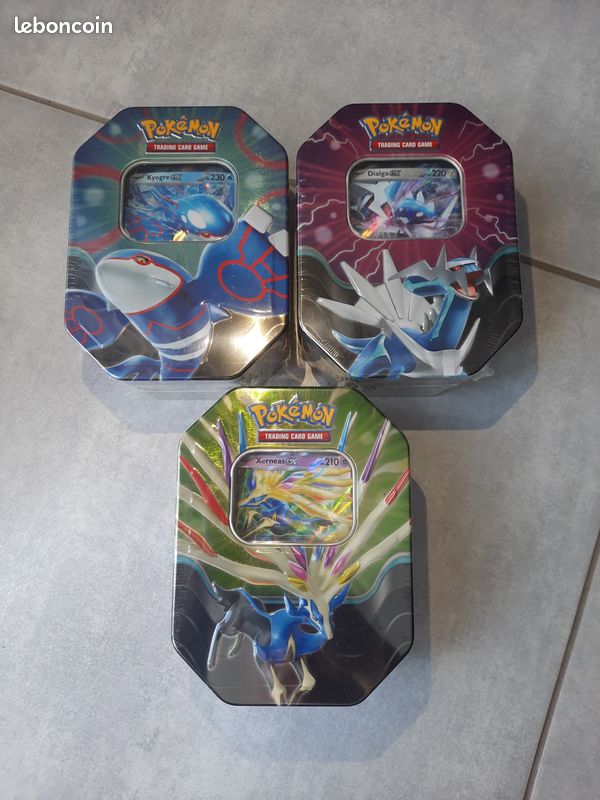 Carte Pokémon Pokebox Légendes Azur Dialga, Kyogre, Xerneas ex Neuf Scellé fr – Etincelles Déferlantes, Faille paradoxe, Mascarade Crépusculaire (image 1)