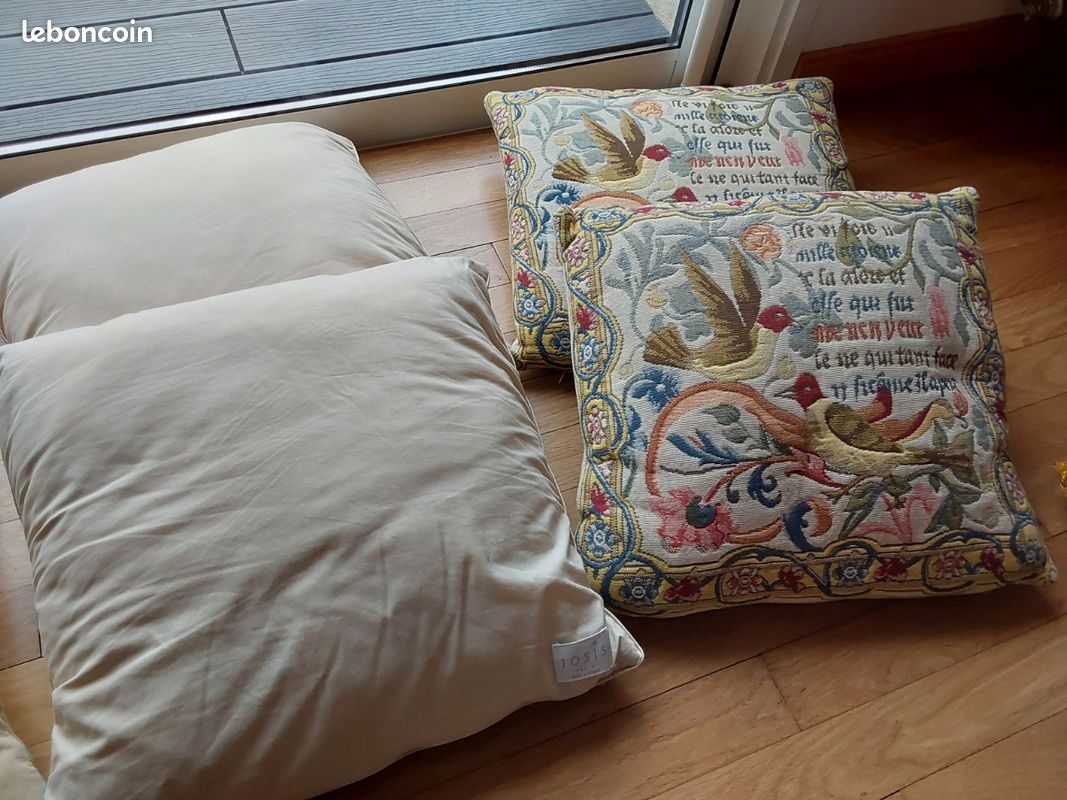 Lot De Tapisseries Pour Housses De Coussin – Fait Main – Coton – Multicolore – Occasion