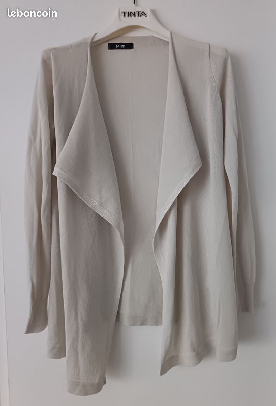 Gilet crème pailleté Mim XS (image 4)