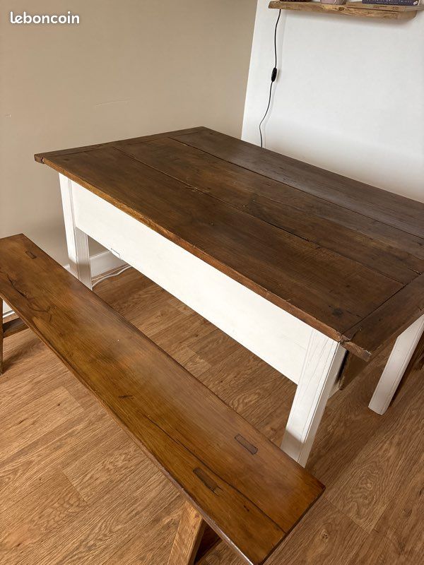 Table de ferme & bancs (image 2)