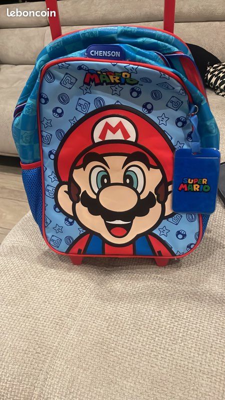 Cartable Mario Bros avec Roulettes Papeterie Fournitures scolaires