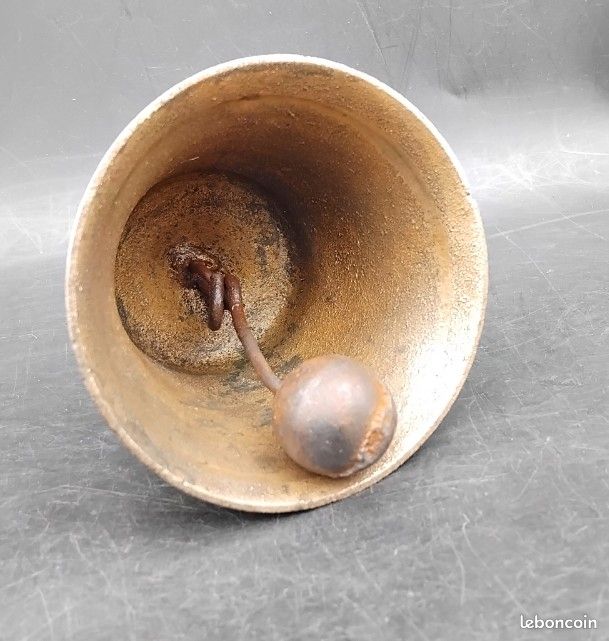 Sonnette Cloche Pulsantiera en Laiton Vieilli Arrondis Un
