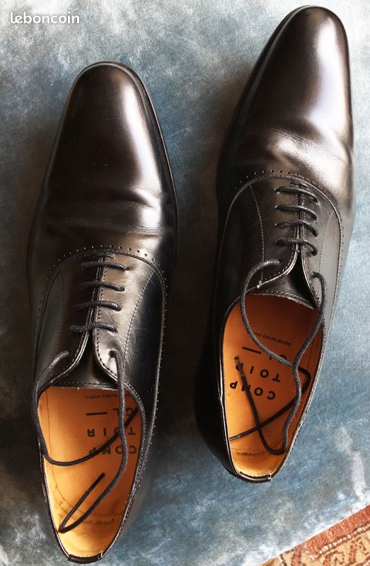 Chaussures Homme en cuir noir Galeries Lafayette (image 2)