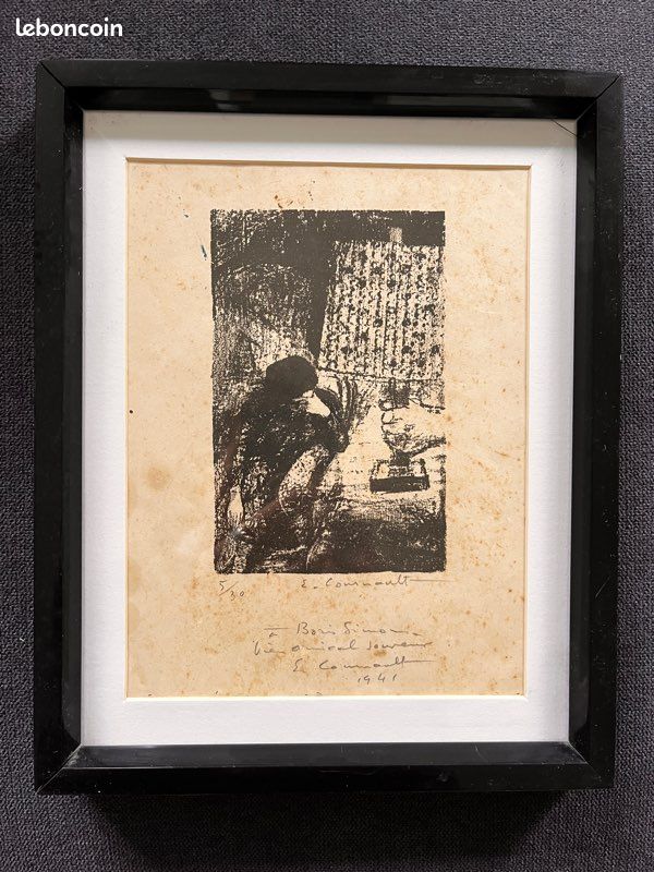 Paire de Lithographie Étienne Cournault (image 4)